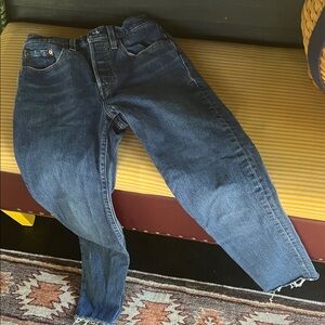 Levi's Dark Blue Women's Cropped Jeans